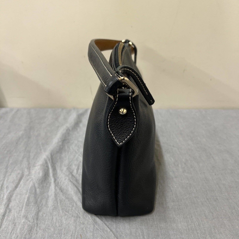 Dooney & Bourke Portofino? Pebble Leather Black Shoulder Bag FS Benefits Charity - Picture 2 of 15